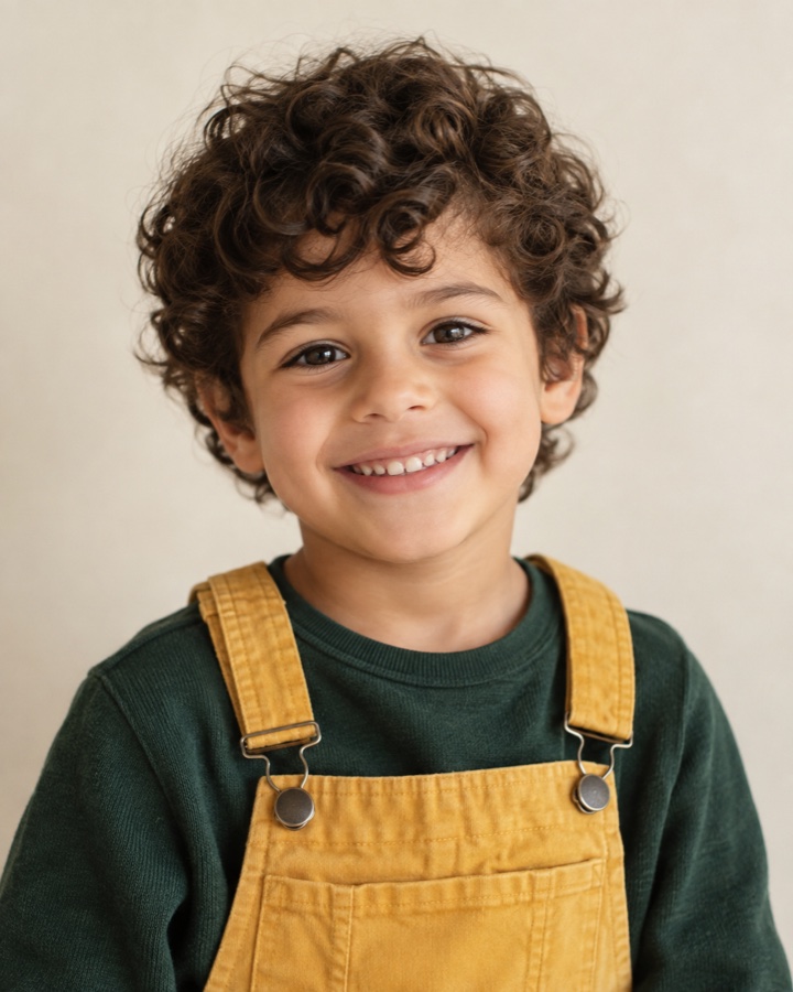 Example child photo used to create the illustrated book character